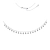 Sterling Silver Small Disc Dangles Adjustable Choker