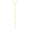 Diamond Y-Necklace with Geometric Elements