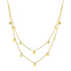Double Stranded Disc Drop Bib Necklace
