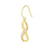 Dangle 1/2 CZ Infinity Earrings