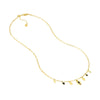 Black Enamel Diamond-Shaped Drops Necklace