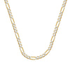 4.75mm Two-Tone Pave Figaro Chain with Lobster Lock