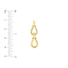 Teardrop Link Dangle Earrings