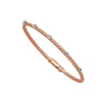 5-Diamond Rose/White Mesh Bangle