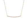 Curved Bar Adj. Necklace with 1/5tcw Diamond