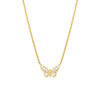 Plated Sterling Silver Mini Butterfly Necklace