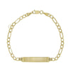 3.25mm Kid's Initial ID Bracelet on Figaro Chain LL