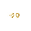 Triple Curved Circle Stud Earrings