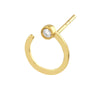 Diamond Bezel Door Knocker Earrings