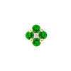 2.5mm Tsavorite Flower Stud Earrings