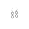 Plated Sterling Silver Figure 8 Tube Dangle Earrings