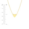 Plated Sterling Silver Polished Heart Necklace