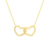 Linked Open Hearts Adjustable Necklace