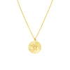 Fluted Paw Print Medallion Necklace