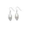 Plated Sterling Silver Filigree Marquise Earrings