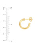 10mm D-Tube Round Hoop Earrings