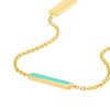 Lt Turquoise Enamel Alternating Bar Anklet