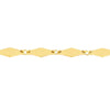 Mirror Diamond Shape Link Choker Necklace with Lobster