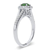 14K 0.25Ct Diamond Emerald Ring