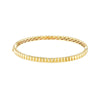 Ribbed Hinge Bangle Bracelet