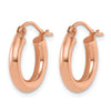 10K Rose Gold Polished Hoop Earrings