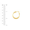 Entwined Hoop Earrings with Omega Back