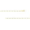 1.80mm Two-Tone Saturn Bead Chain with Spring Ring