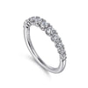 14K White Gold Round Diamond Anniversary Band