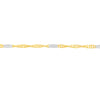Two-tone Singapore Flat Saturn Chain