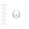 Polished Claddagh Hoop Earrings