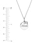 Sterling Silver Mom Disk- Heart Necklace