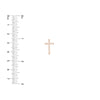 Sterling Silver CZ Curved Cross Stud Earrings