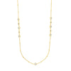 Saturn Chain Bezel Long Necklace