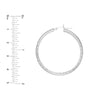 40mm x 4mm Diamond-Cut Hoop Earrings