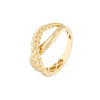 Ribbed Crossover Ring