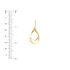 Two-Tone Interlinked Teardrop Dangle Earrings