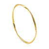 10K Polished Textured Twisted Slip-on Bangle