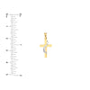 Two Tone Wrap Around Cross Pendant