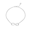 Sterling Silver Infinity Symbol Love Adjustable Bracelet
