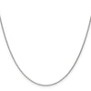 18K White Gold 16 inch 1.5mm Diamond-cut Cable with Fancy Lobster Clasp Chain