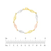 Tri-Color Twisted Filigree Bracelet