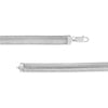 Sterling Silver 10mm Flat Oval Snake Bracelet