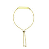 Engravable Hexagon ID Bar Bolo Bracelet