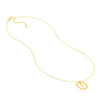 Cut Out Circle w/Dangle Cross Necklace
