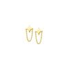 North Star Earrings with Chain Drape