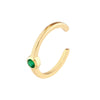 2.0mm Emerald Bezel Earring Cuffs