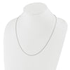 14K White Gold Adjustable 1.2mm D/C Rope Chain