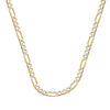 3.2mm Two-Tone Pave Figaro Chain with Lobster Lock
