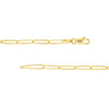 Paper Clip Chain Y-Necklace with Disc Drop