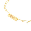 Paper Clip Necklace w/Rounded Engravable Bar